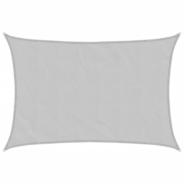 vidaXL Vela Parasole Grigio Chiaro 5x3,5 m 100% Poliestere Oxford