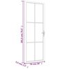 vidaXL Porta Interna 76x201,5 cm Bianco Opaco Vetro e Alluminio