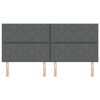 vidaXL Testiera Grigio 200 cm Tessuto