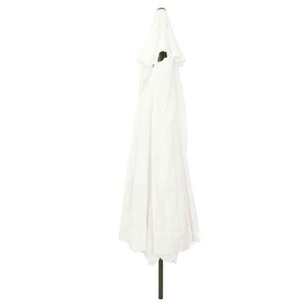 vidaXL Ombrello da giardino Bianco e Nero 395 x 395 x 245 cm