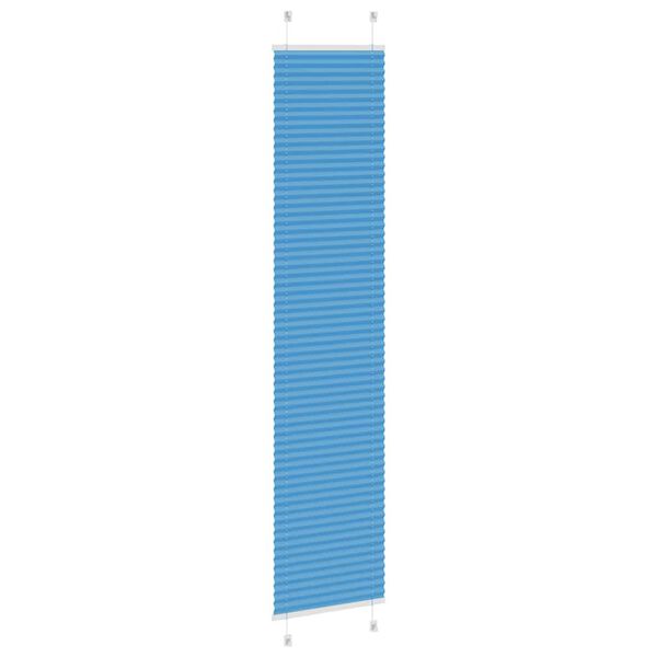 vidaXL Tenda Plissettata Blu 50x200 cm Larghezza Tessuto 49,4 cm