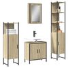 vidaXL Set Mobili da Bagno 4 pz Rovere Sonoma in Legno Multistrato