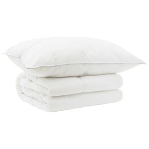vidaXL Set di piumone e cuscini 2 pz 152x203 cm Estate 140 GSM Lana