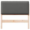 vidaXL Testiera imbottita Grigio Naturale e Chiaro 75 cm Pino massello
