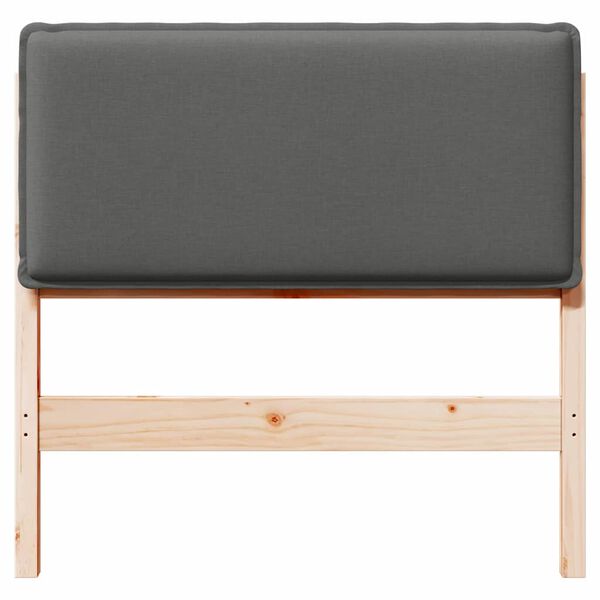 vidaXL Testiera imbottita Grigio Naturale e Chiaro 75 cm Pino massello