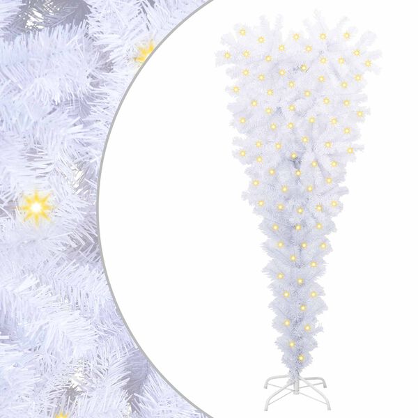 vidaXL Albero di Natale artificiale Bianco 120 cm PVC e Acciaio