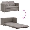 vidaXL Divano Letto da Terra 2 in 1 Tortora 112x174x55 cm Tessuto