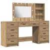 vidaXL Tavolo da Trucco 3 pcs Rovere artigianale 78,5 x 41 x 135 cm
