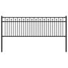 vidaXL Recinzione a picchetto BAARLO 200 x 110 cm Nero