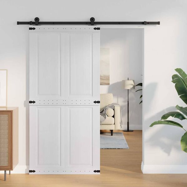 vidaXL Porta Corona Bianco 100 x 210 cm Legno multistrato