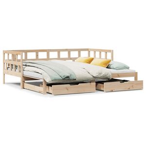 vidaXL Divano Letto Estraibile con Cassetti senza Materasso 90x200 cm