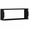 vidaXL Mensole da Parete 2 pcs Rovere nero 60 x 15 x 23 cm