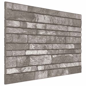 vidaXL Pannelli da parete 10 pz 100 x 50 cm Grigio Scuro Schiuma EPS