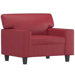 vidaXL Poltrona Rosso Vino 60 cm in Similpelle