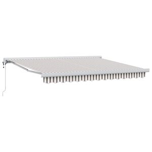 vidaXL Tenda retrattile Grigio chiaro e bianco 300 x 250 cm
