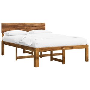 vidaXL Letto matrimoniale con testiera ROSTOCK Naturale 140 x 190 cm