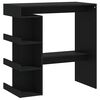 vidaXL Tavolo da Bar con Ripiani Nero 100x50x101,5 cm in Truciolato
