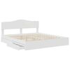 vidaXL Letto con Contenitore Bianco 180 x 200 cm Legno multistrato