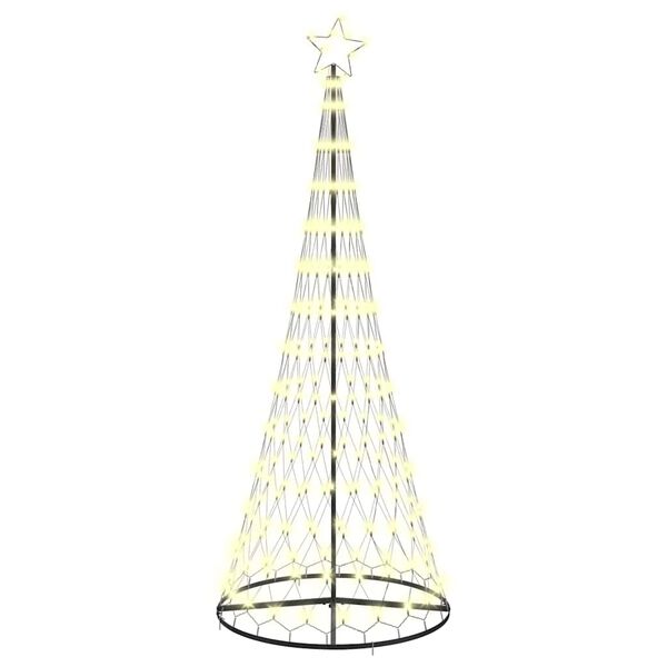 vidaXL Albero di Natale LED con 295 LED Bianco caldo 250 cm Metallo