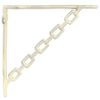 vidaXL Supporti per mensole da parete 12 pz Bianco Antico