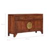 vidaXL Credenza 140x40x80 cm in Legno Massello d'Acacia
