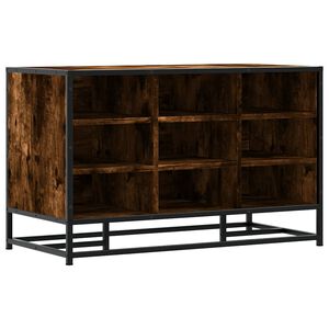 vidaXL Scarpiera in Rovere Fumo 84x40x53,5 cm in Truciolato e Metallo