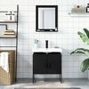 vidaXL Set Mobili da Bagno 2 pz Nero in Legno Multistrato
