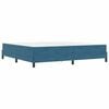 vidaXL Letto a molle con materasso Blu Scuro 200 x 200 cm Tessuto