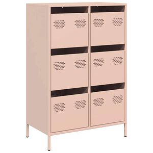 vidaXL Credenza Rosa 68x39x101,5 cm in Acciaio