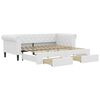 vidaXL Divano Letto Estraibile con Cassetti Bianco 90x200cm Similpelle