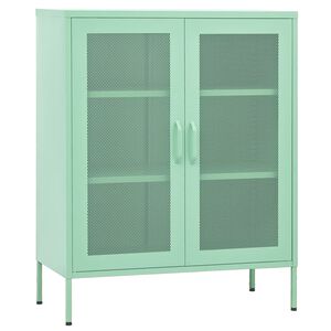 vidaXL Armadietto Menta 80x35x101,5 cm in Acciaio