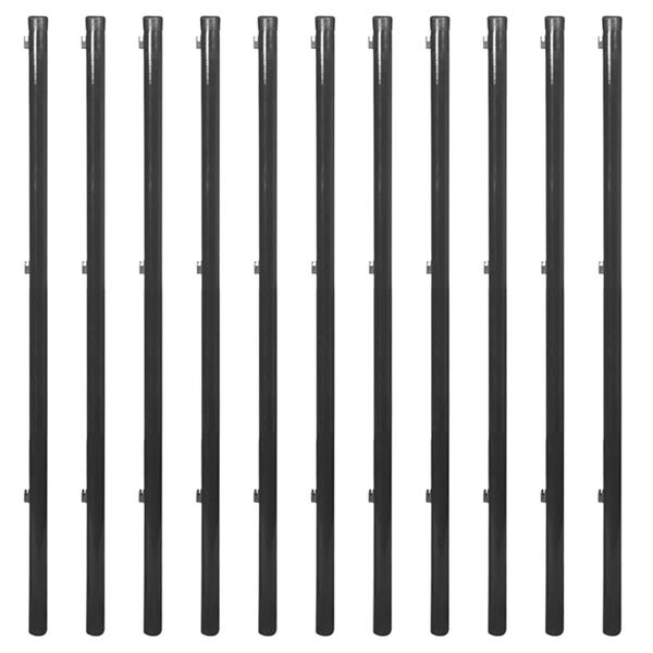 vidaXL Recinzione in Rete con Pali e Accessori 1,25x25 m Grigia