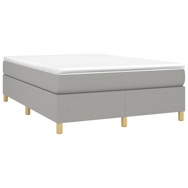 vidaXL Struttura Letto a Rete a Molle Grigio Chiaro 140x190 cm Tessuto