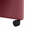 vidaXL Sedie da Pranzo con Ruote 2 pcs Rosso vino 57 x 66 x 94 cm