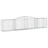 vidaXL Cesto Gabbione ad Arco 400x50x80/100 cm Ferro Zincato