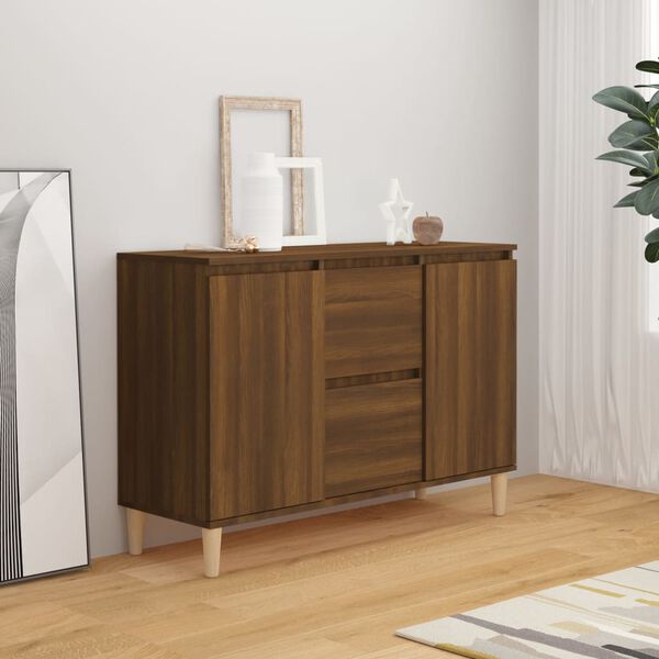 vidaXL Credenza Rovere Marrone 101x35x70 cm in Legno Ingegnerizzato