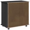 vidaXL Mobile con Ruote con ruota Nero 63,5 x 39 x 65,5 cm