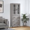 vidaXL Credenza Grigio Sonoma 69,5x34x180 cm in Legno Multistrato