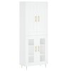 vidaXL Credenza Bianca 69,5x34x180 cm in Legno Multistrato