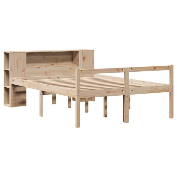 vidaXL Letto Libreria senza Materasso 120x200cm Legno Massello di Pino