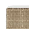 vidaXL Panca da Giardino con Cuscino Beige 110x30x40,5cm in Polyrattan