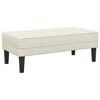 vidaXL panchina con cuscino Crema 113 x 57 x 39 cm Velluto