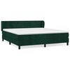 vidaXL Giroletto a Molle con Materasso Verde Scuro 180x200 cm Velluto