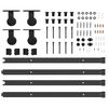 vidaXL Kit di Binari per Porte Scorrevoli 152,5 cm Acciaio Nero