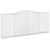 vidaXL Cesto Gabbione ad Arco 400x30x160/180 cm Ferro Zincato