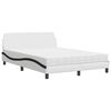 vidaXL Letto con Materasso Dover Nero e Bianco 120x200cm in Similpelle