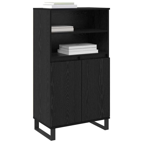 vidaXL Credenza Nero 60 x 36 x 110 cm Legno multistrato