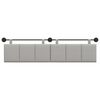 vidaXL Testata appesa Rigato Grigio Nuvola 210 x 55 x 5 cm Tessuto