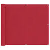 vidaXL Schermo da balcone Rosso 100 x 600 cm Tessuto Oxford