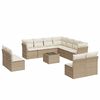vidaXL Set Divani da Giardino 12 pz con Cuscini Beige in Polyrattan